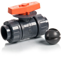 Valvola A Sfera In PVC 3/4 Programma 40 Incollabile - Presa SxS - Nuova