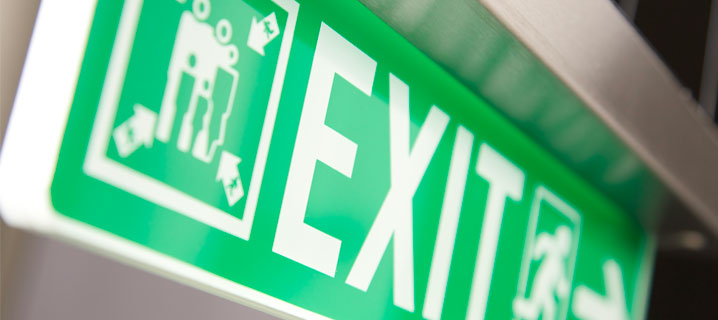 emergency exit led