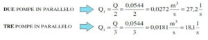 Formula portata delle pompe in parallelo