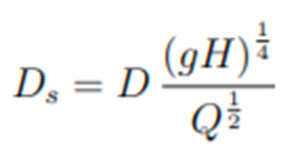 formula diametro specifico pompe